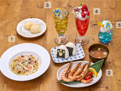 Monster Hunter 20th anniversary menu at Capcom Cafe