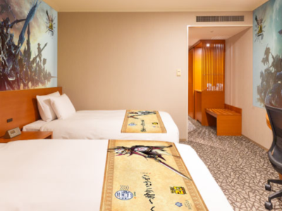 Monster Hunter 20th anniversary room at Hotel Associa Toyohashi