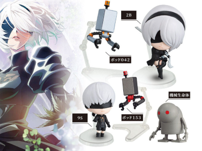 NieR Automata capsule figure collection available via Gashapon machines