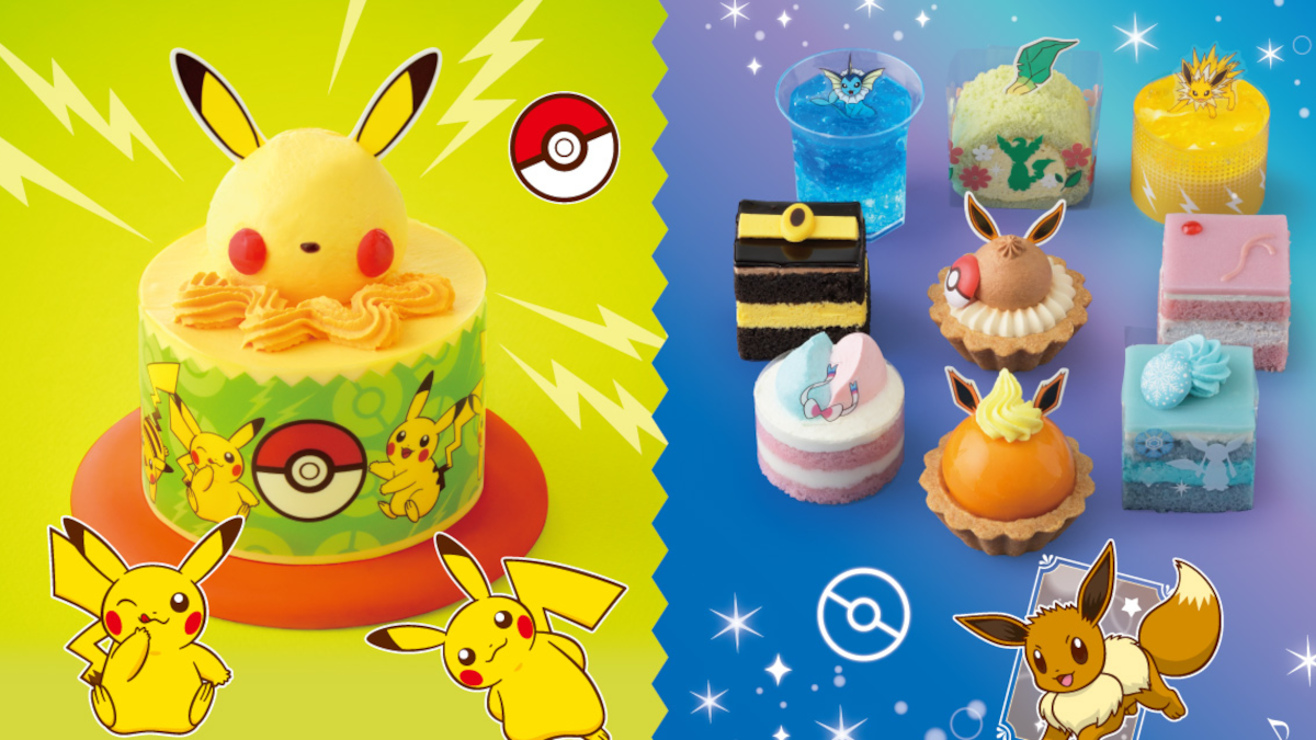 Pokemon Pikachu and Eevee Eeveelution cakes