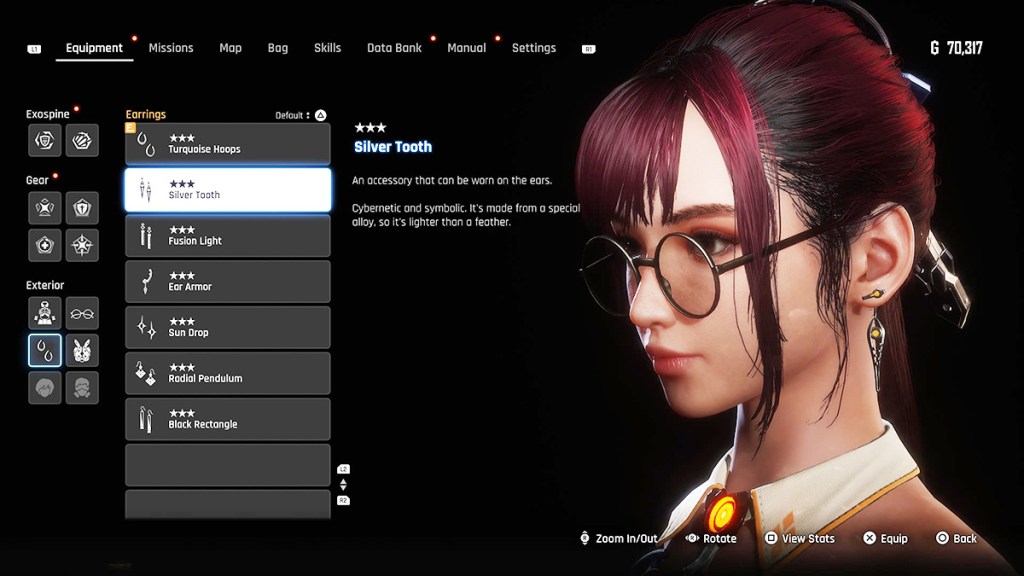 Stellar Blade Silver Tooth Earrings