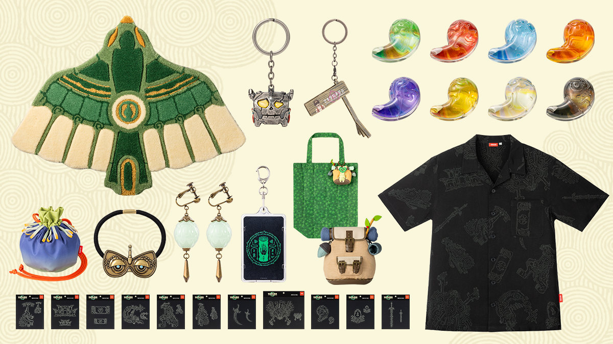 The Legend of Zelda Tears of the Kingdom merchandise at Nintendo Tokyo Kyoto and Osaka physical stores