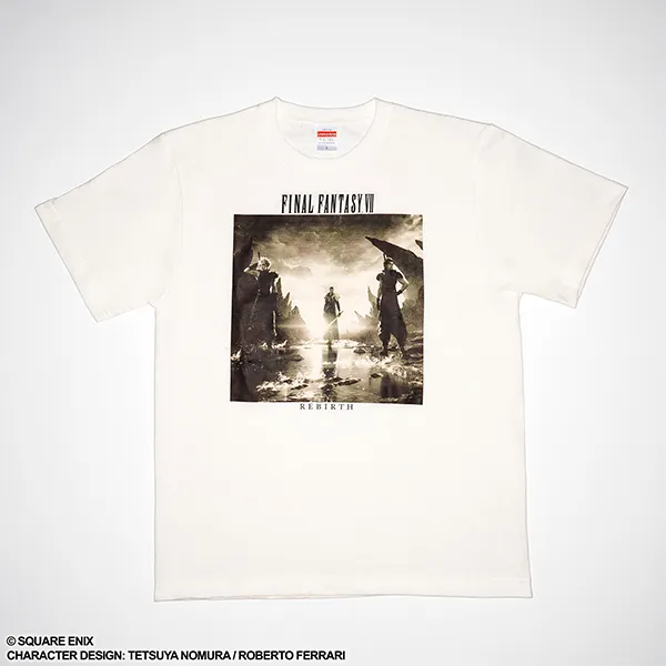 T-shirts Final Fantasy VII de Square Enix 5 - key art blanc