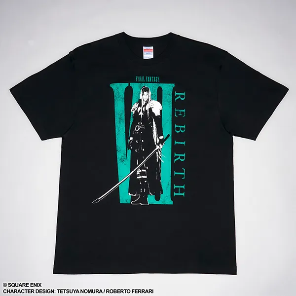 T-shirts Final Fantasy VII de Square Enix 9 - Sephiroth tout noir