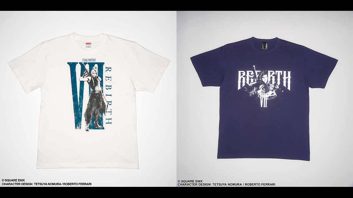 Final Fantasy VII T-shirts by Square Enix featuring Cloud Strife and Zack Fair