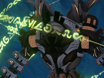 A ruin Machine trapped in a barrier