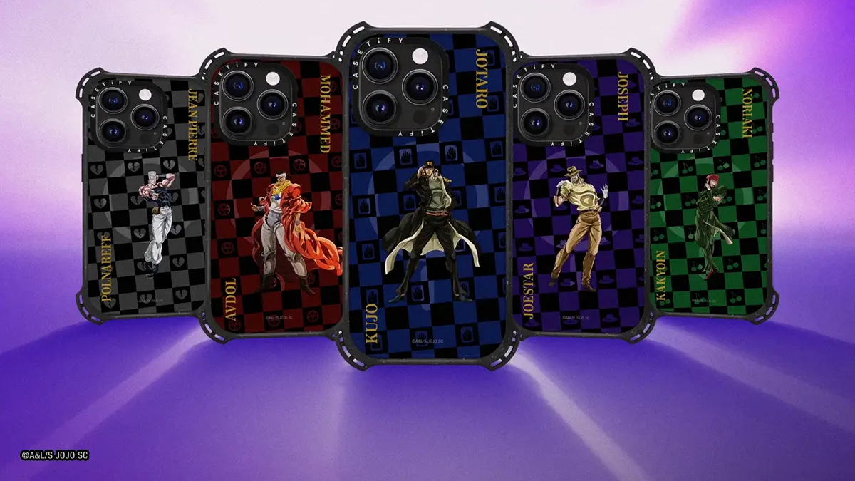 CASETiFY announced a collaboration with JoJo's Bizarre Adventure: Stardust Crusaders that includes phone cases and tech accessories.