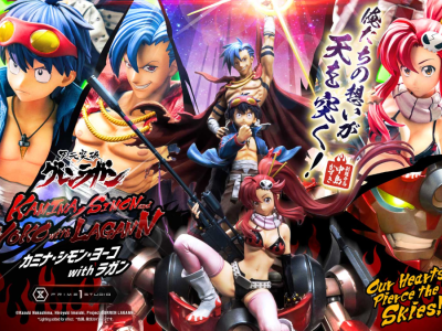 Tengen Toppa Gurren Lagann statue set - Simon Kamina and Yoko on Lagann