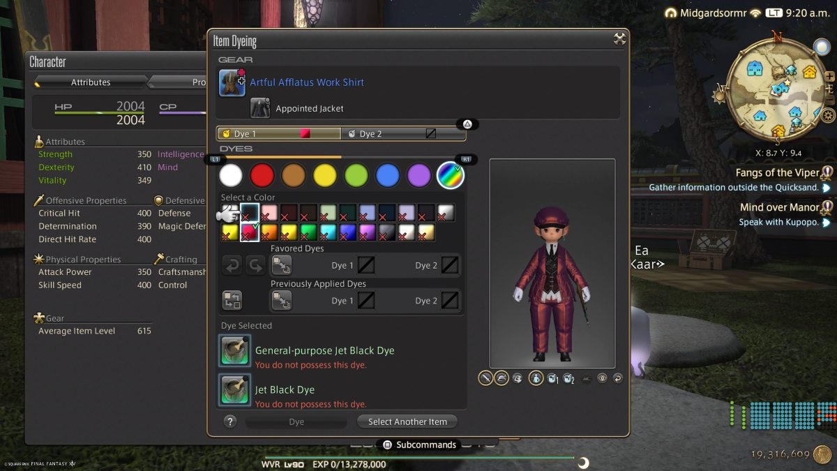 How the new two dye system works in FFXIV Dawntrail and 7.0