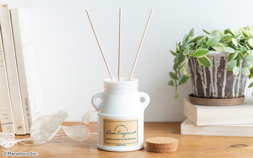 Story of Seasons merchandise - milk jar-shaped room fragrance diffuser