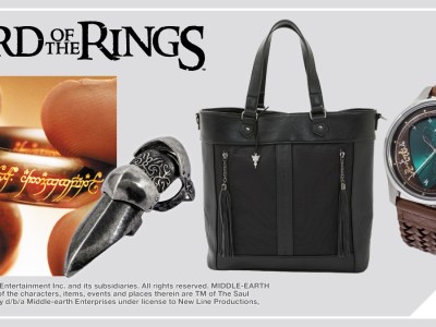 Display of the upcoming LOTR items from SouperGroupies Including Sauron's ring and the Legolas Watch