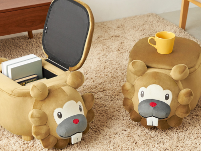 Pokemon Bidoof stools with storage space