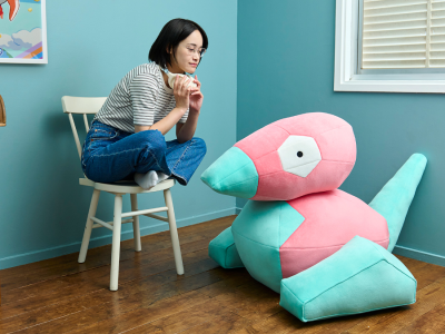 Life-sized Pokemon plush of Porygon