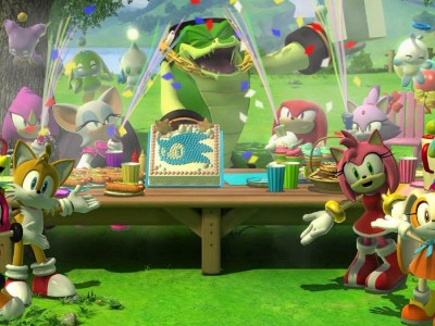 Sonic's friends throwing him a surprise birthday party in the Sonic x Shadow Generations remaster of Sonic Generations