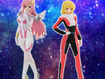 Gundam SEED Freedom - Lacus Clyne and Cagalli Yula Athha Gasha Portraits pilot suit figures