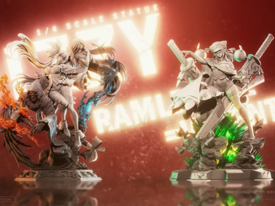 Prime 1 Working on Dizzy and Ramlethal Guilty Gear Figures