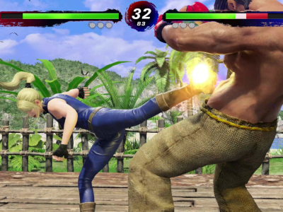 Sarah vs Jeffry in Virtua Fighter 5 REVO the PC port of VF5 Ultimate Showdown
