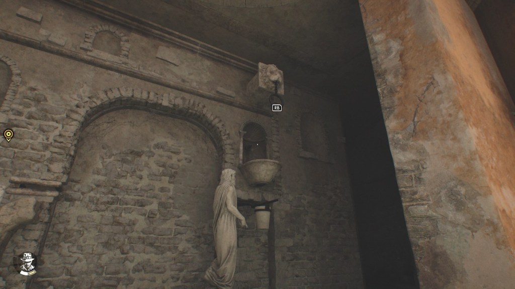 A chain the player can pull to dispense water into the statue with the bucket
