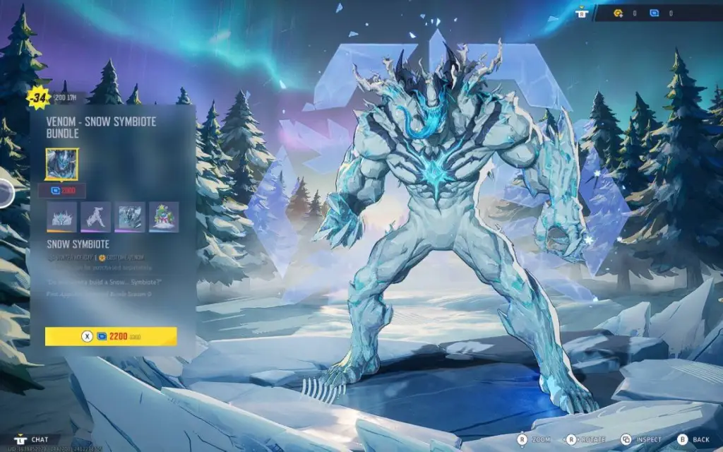 Marvel Rivals Winter Event Christmas skin - Venom