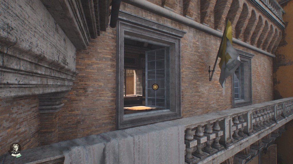 Open window ont he way to the fourth inscription location