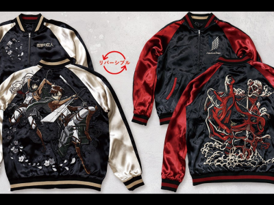 Attack on Titan Sukajan Jacket Features Eren and Colossal Titan