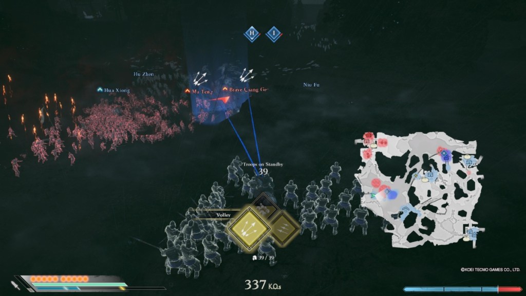 Dynasty Warriors Origins Tactics - Dramatic Success - projectile volley