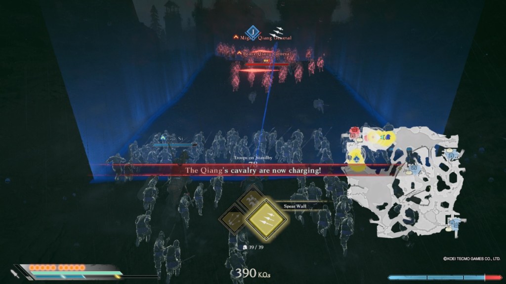 Dynasty Warriors Origins Tactics - Dramatic Success - spear wall