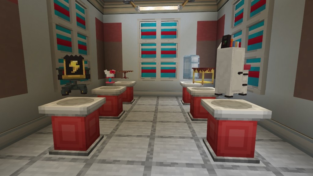 Furniture sold in kawaii Mart in Minecraft Hello Kitty and Friends