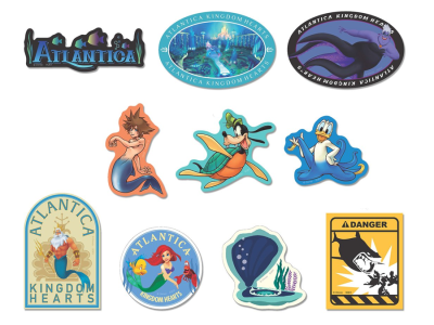 Kingdom Hearts Atlantica Stationery and Stickers Based on Little Mermaid