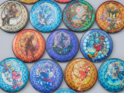 kingdom hearts stained glass pins