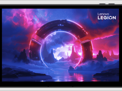 Lenovo Legion Pro S Model with a simulated background