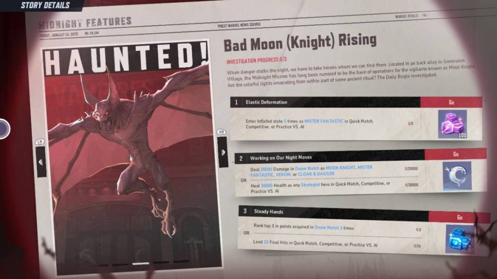 Marvel Rivals Midnight Features - Bad Moon (Knight) Rising