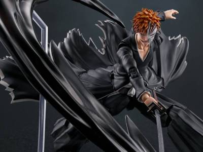 The next Ichigo Kurosaki SH Figuarts figure will include an effect part for the Bleach character's Getsugatensho attack.