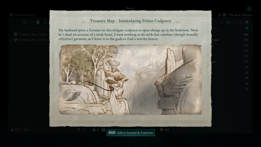 Avowed Stelgaer's Pride feline codpiece map