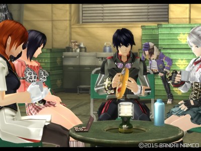GOD EATER 2 RAGE BURST camp scene with self avatar NPC