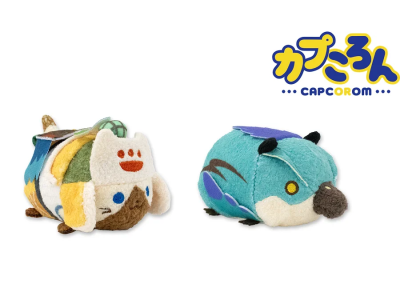 Monster Hunter Wilds Palico and Seikret Capcorom plushies