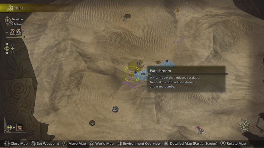 Parashroom Location in the Windward Plains