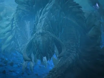 Arkveld enters the hunt, crawling over crystals