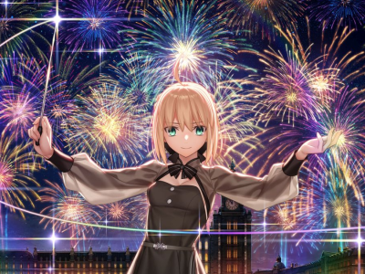 Fate stay night 20th Anniversary Concert Finale key visual features Saber as conductor