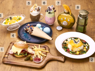 Monster Hunter Wilds food menu at Capcom Cafe