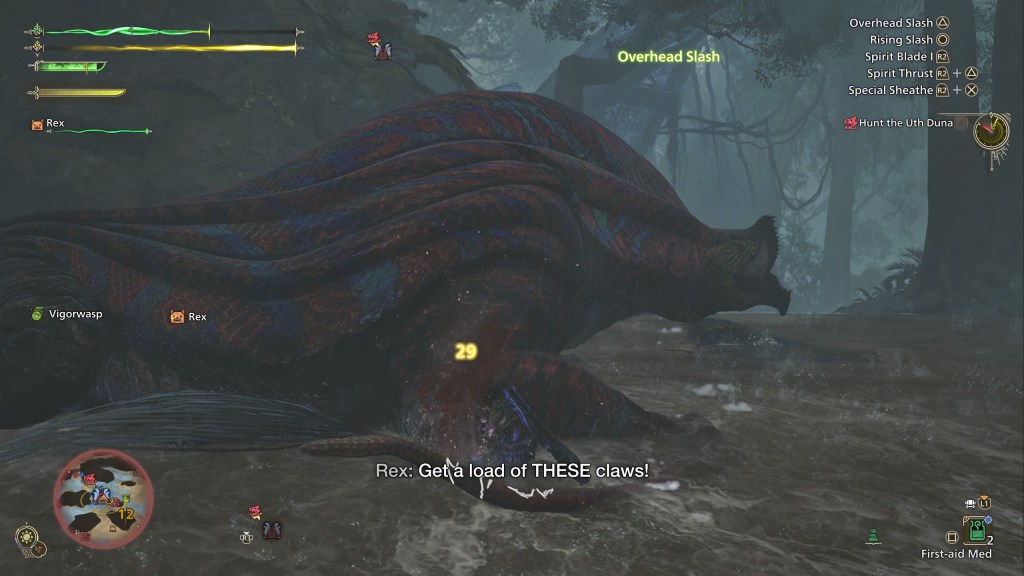 Uth Duna in Monster Hunter Wilds, fleeing the hunt