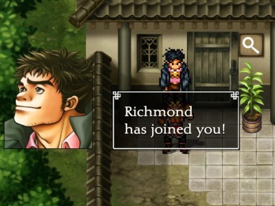 A screenshot of Suikoden 2 with the text "Richmond has joined you!"
