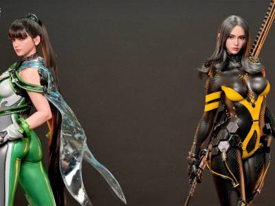See the Stellar Blade Eve and Tachy Figures