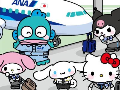 ANA Sanrio Characters Plane Merchandise Stars 5 Mascots