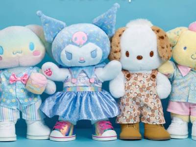 Cotton Candy Cinnamoroll, Cupcake Kuromi, Chocolate Chip Pochacco, and Donut Pompompurin plush join Build-a-Bear Sanrio stuffed animals.