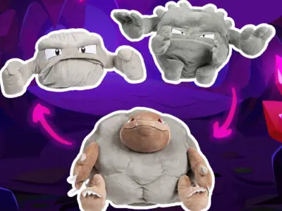 Pokemon Plush Can Evolve From Geodude to Graveler and Golem