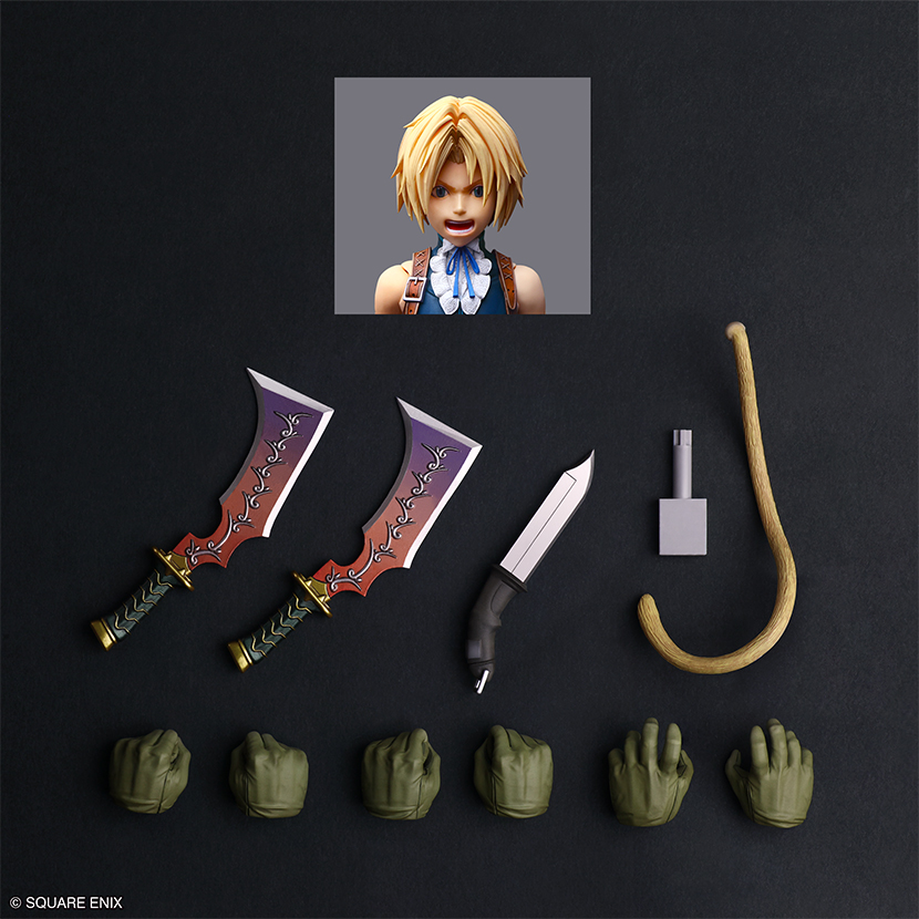Final Fantasy IX FFIX FF9 Zidane Tribal Play Arts Shin 9 - additional parts from above