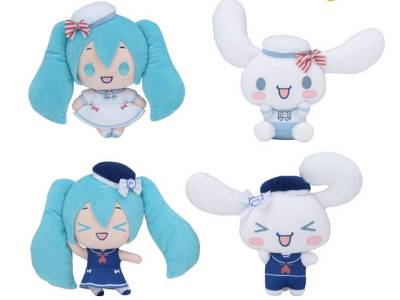 Hatsune Miku Cinnamoroll Plush Wear Sailor Uniforms