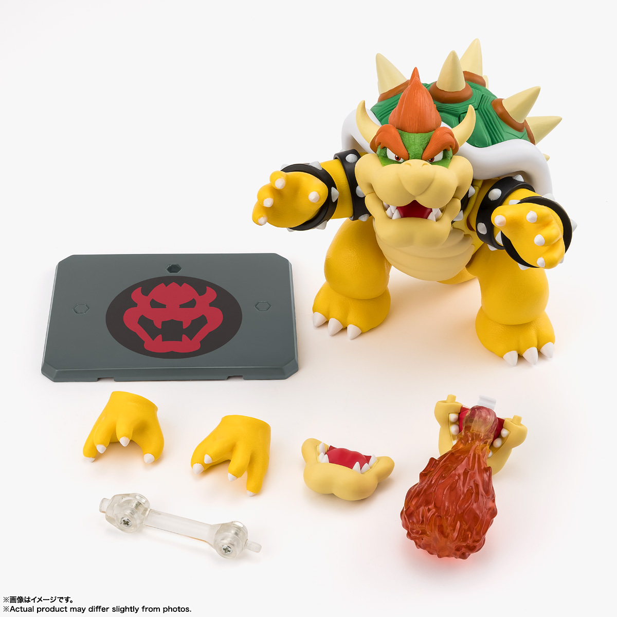 SH Figuarts Super Mario Bros Mario, Luigi, Bowser, and Yoshi figures