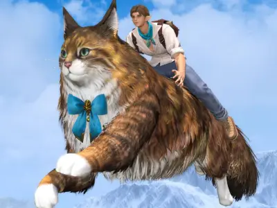 Ride a Giant Cat Mount in FFXIV With Shagcat Shagcoat cat whistle